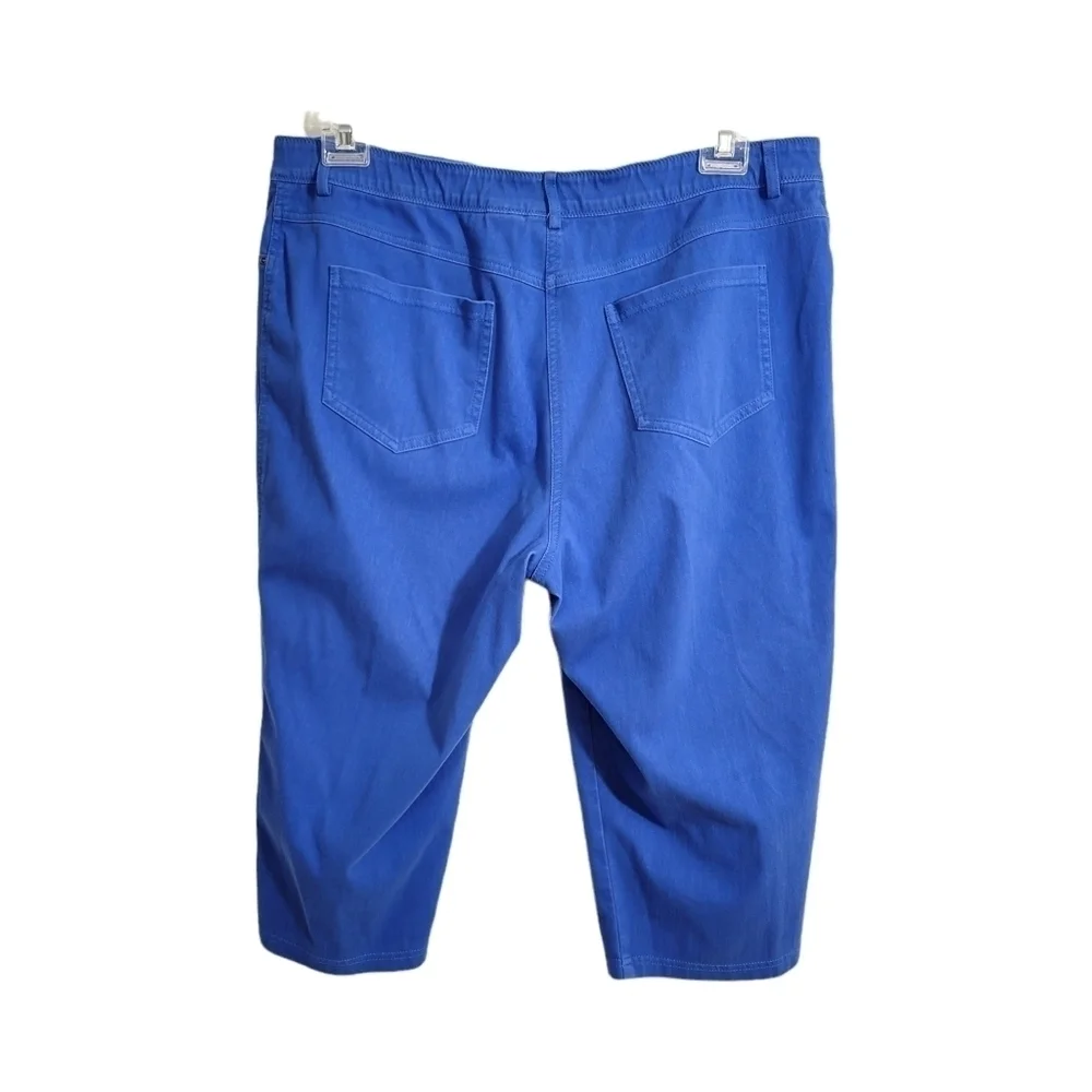 Ruby Rd Blue Long Bermuda Denim Stretch Shorts